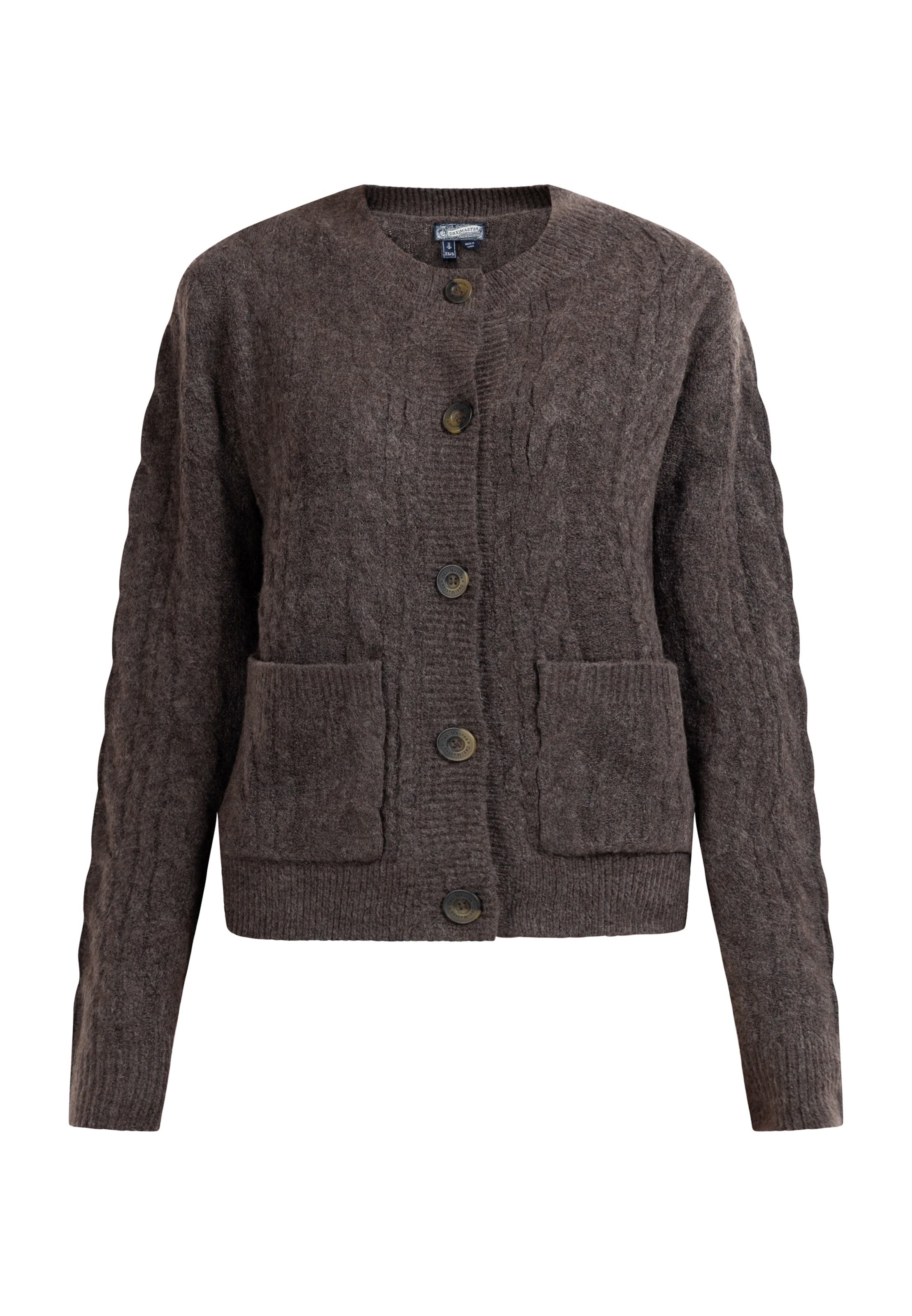 DreiMaster Vintage Kampsun, värv pruun: eest vaates