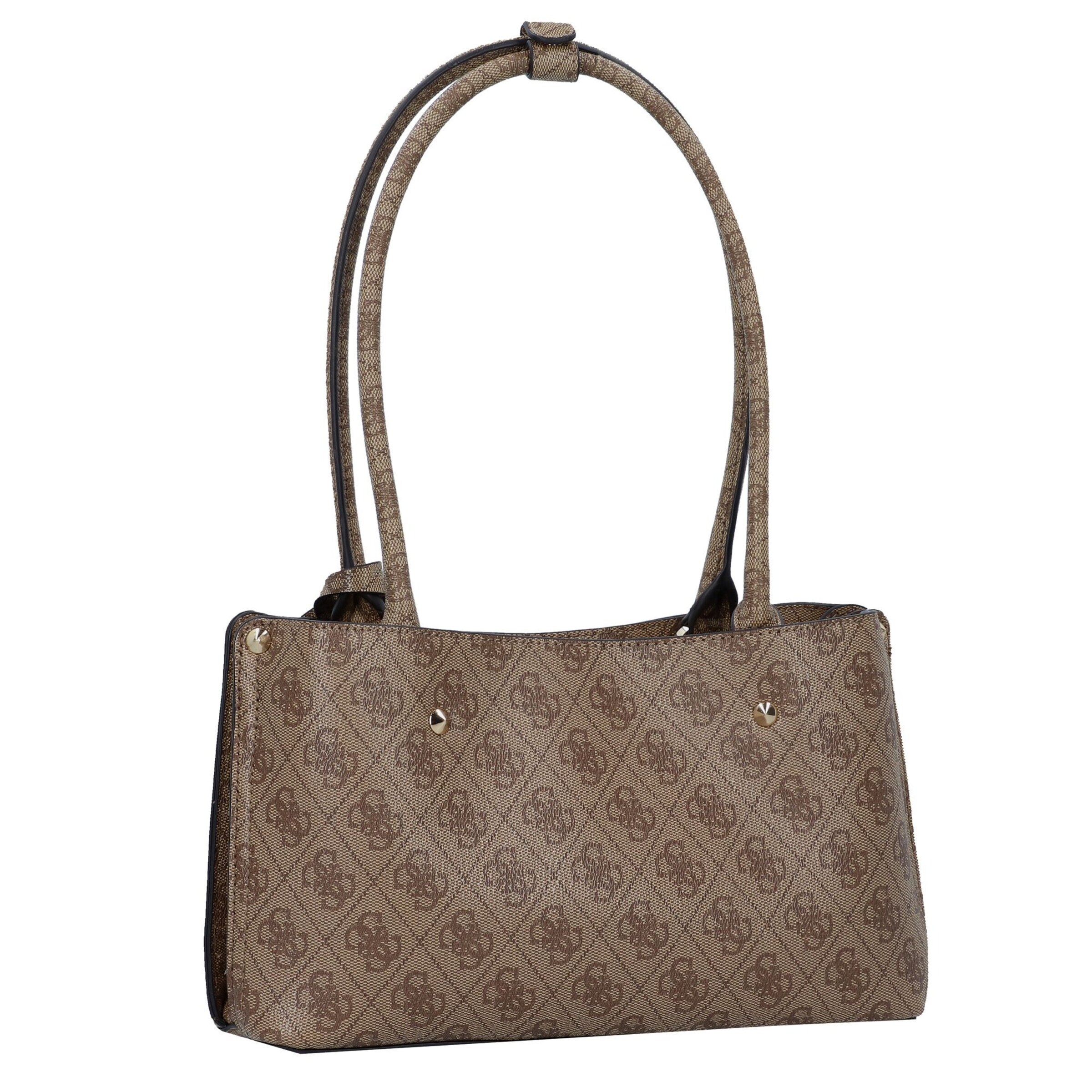 GUESS Schultertasche 'Meridian' in Braun