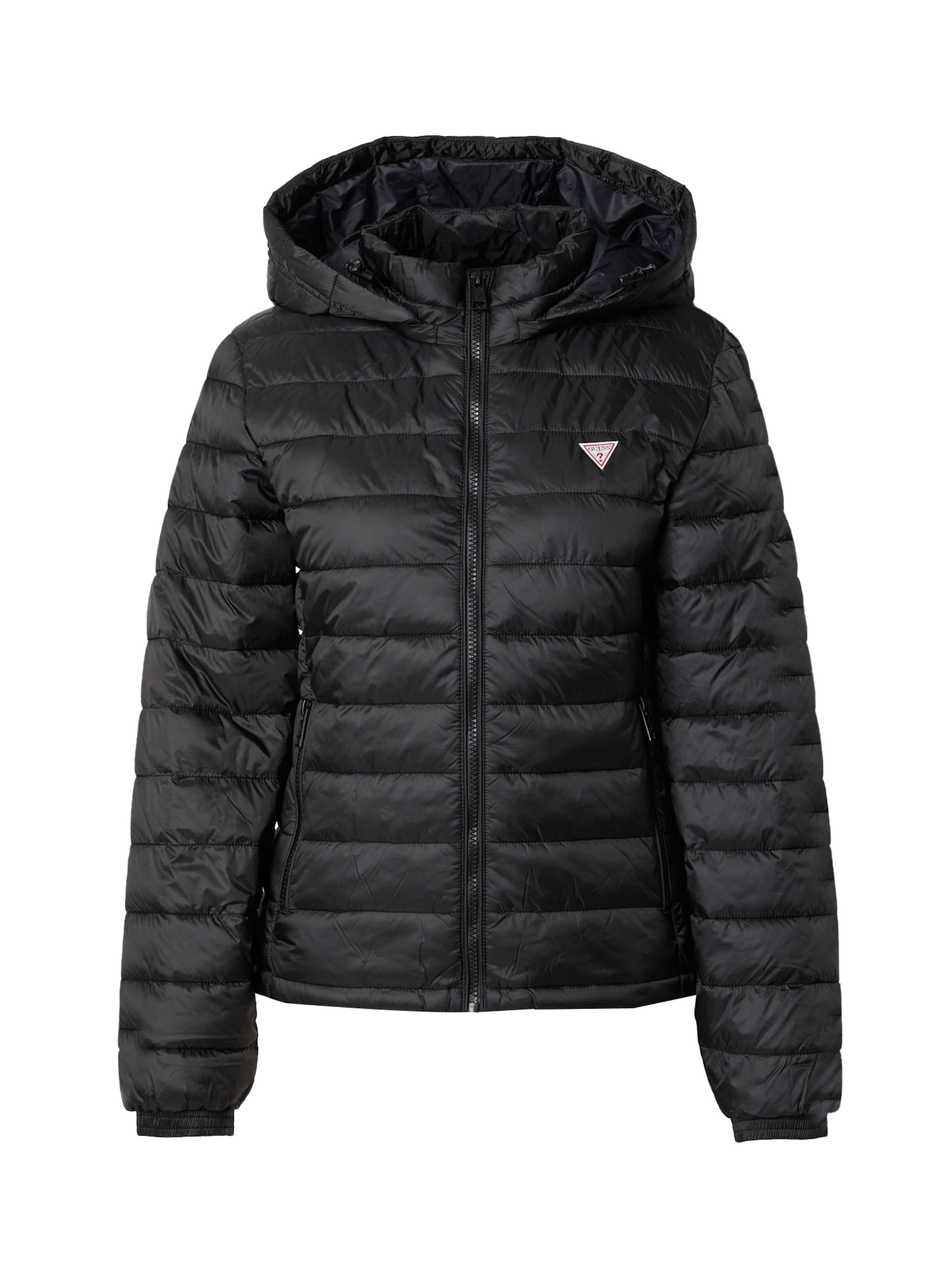 Geacă de primăvară-toamnă de la GUESS JEANS pe negru: față