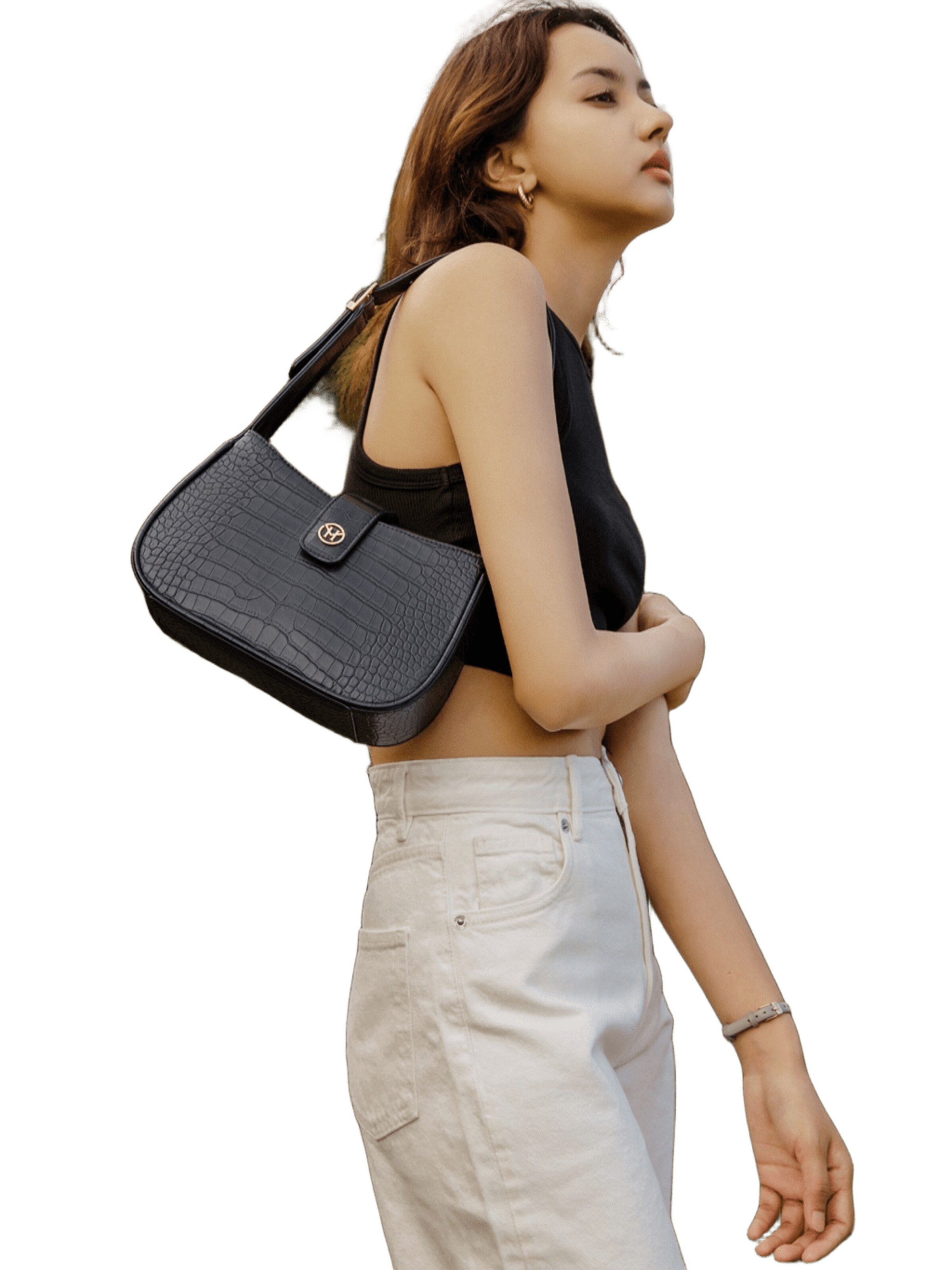 Borsa a spalla 'Tulip' di Victoria Hyde in nero