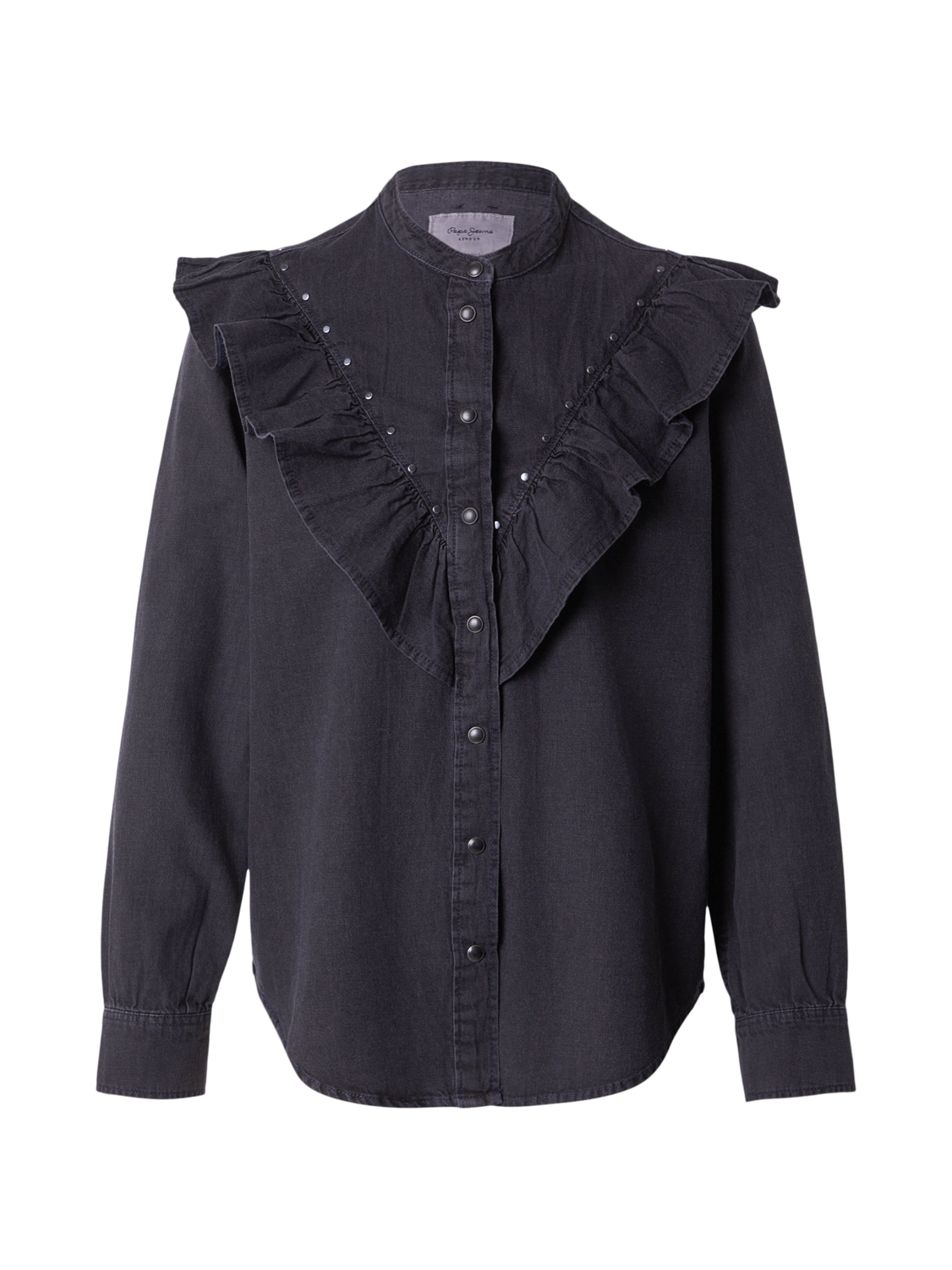 Pepe Jeans - Blusa 'Katia' en negro: frente