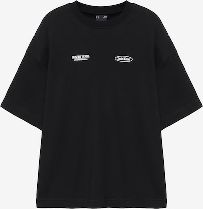 Pull&Bear Paita 'MAYO' koossa XS värissä vaaleanharmaa / musta / valkoinen, Tuotenäkymä