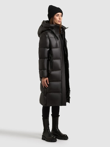 khujo Wintermantel 'Coulin Shiny' in Zwart