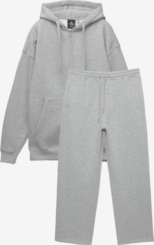 Pull&Bear Joggingová souprava – šedá: přední strana