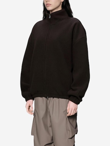 RAINS Between-season jacket 'Fleece Zip Jacket Bark 19030' in Brown