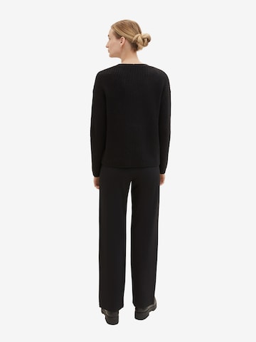 TOM TAILOR Loose fit Pleated Pants in Black