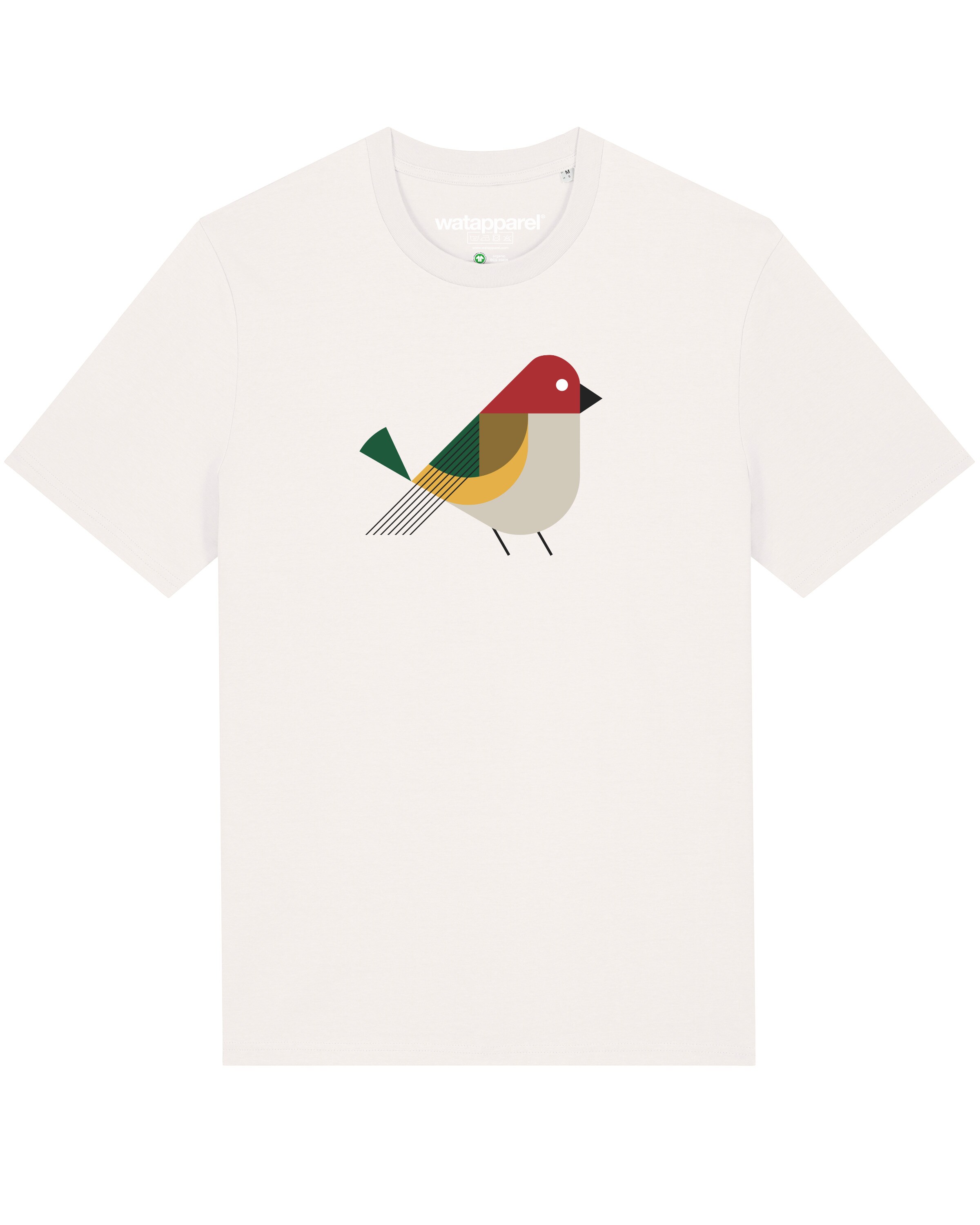 T-Shirt ' Vogel ' Watapparel en blanc : devant