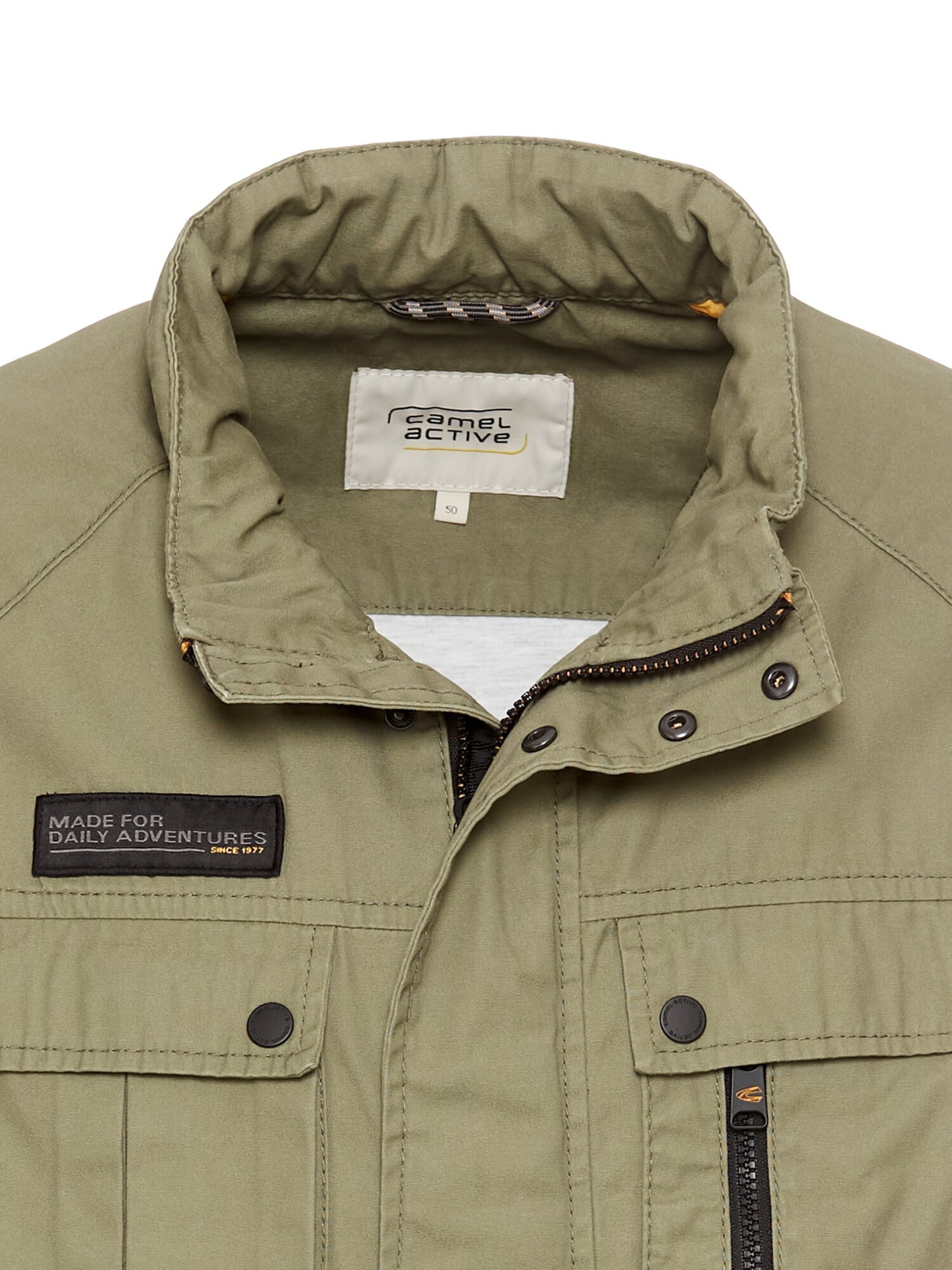 CAMEL ACTIVE Feldjacke aus reiner Baumwolle in Grün