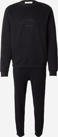 JACK & JONES Jogginganzug 'JORBLEECKER' in Schwarz: Vorderseite