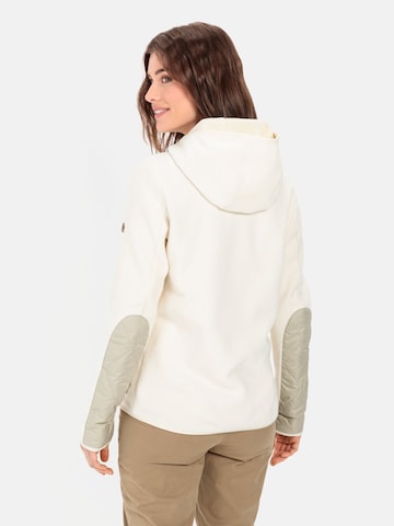 CAMEL ACTIVE Fleecejacke mit Taschen im Farbkontrast in Weiß