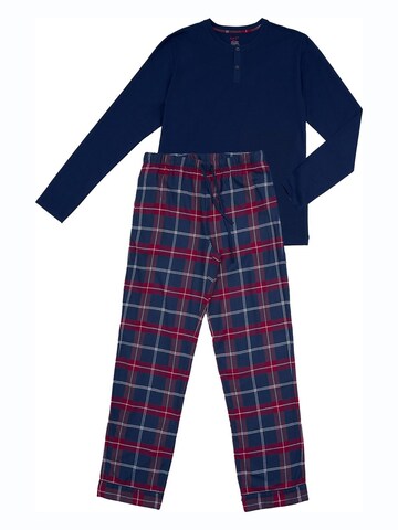 La V Pajamas long in Blue