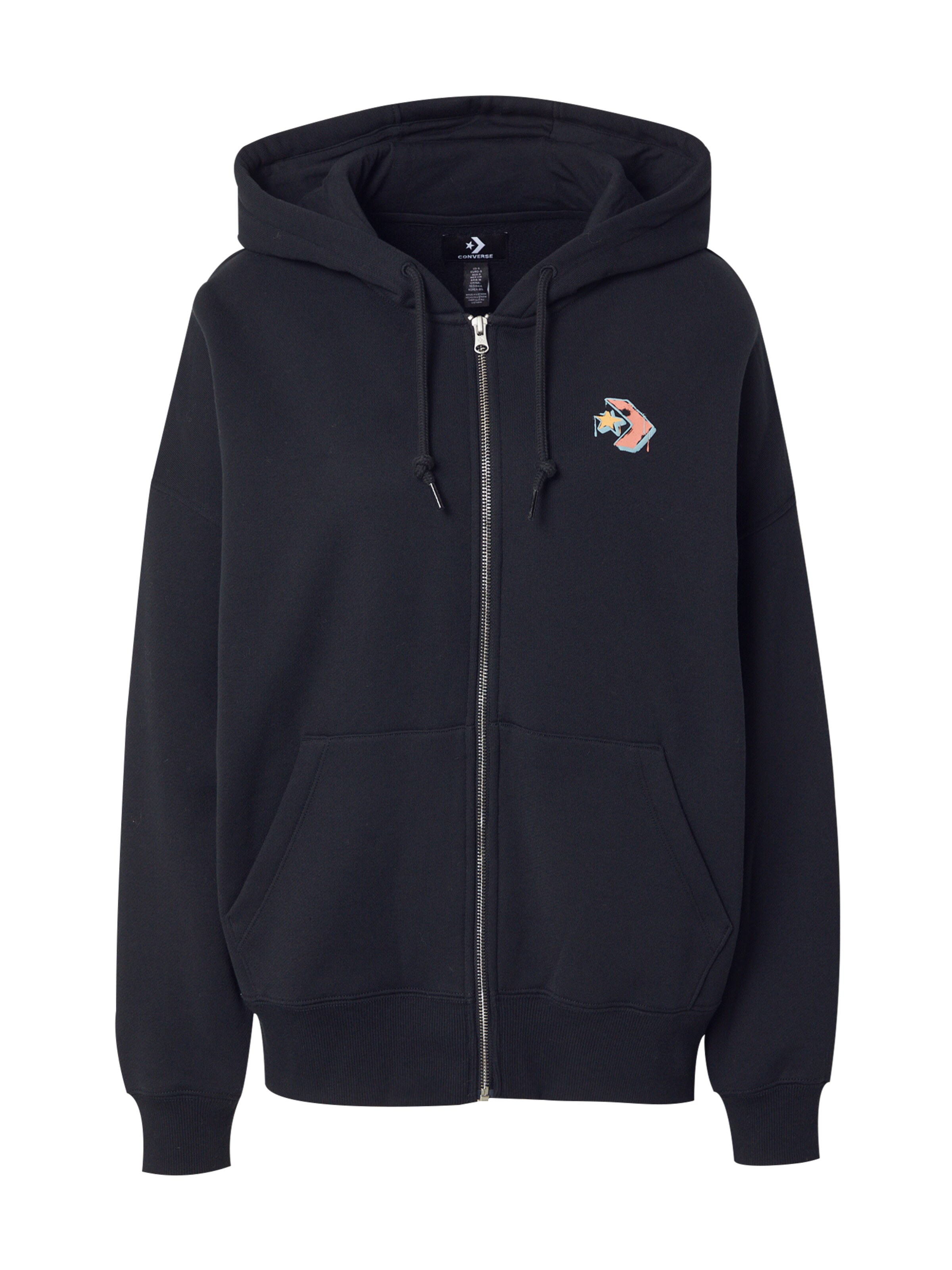 CONVERSE Tréning dzseki - fekete: elől