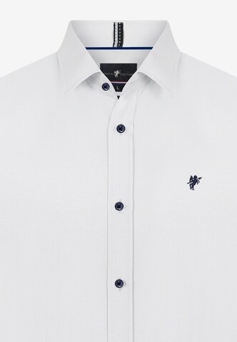 DENIM CULTURE Regular fit Button Up Shirt 'CESARE' in White