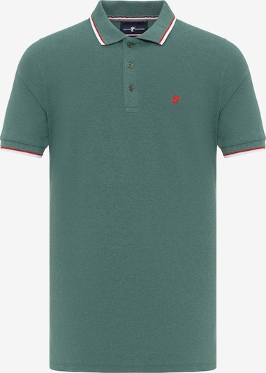 DENIM CULTURE Camiseta 'ARVID' en esmeralda / rojo / blanco, Vista del producto
