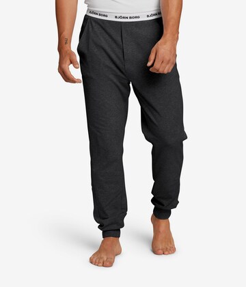 BJÖRN BORG Regular Workout Pants in Grey: front