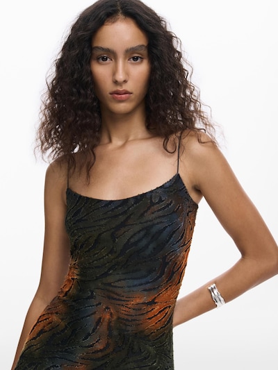 Desigual Φόρεμα σε μπλε νύχτας / σκούρο πορτοκαλί / μαύρο, Άποψη προϊόντος