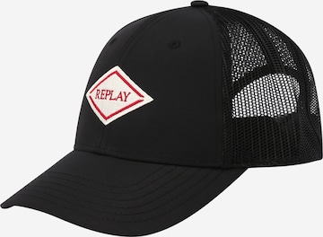 REPLAY Cap in Black: front