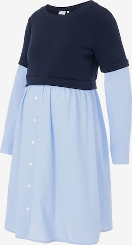 MAMALICIOUS Shirt Dress 'Vera' in Blue: front