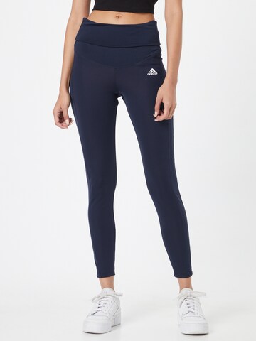 Skinny Pantaloni sport 'Designed To Move ' de la ADIDAS SPORTSWEAR pe albastru: față