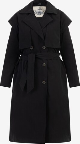 DreiMaster Vintage Between-Seasons Coat in Black: front