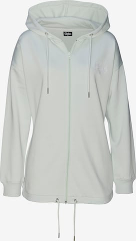 BUFFALO Zip-Up Hoodie in White: front