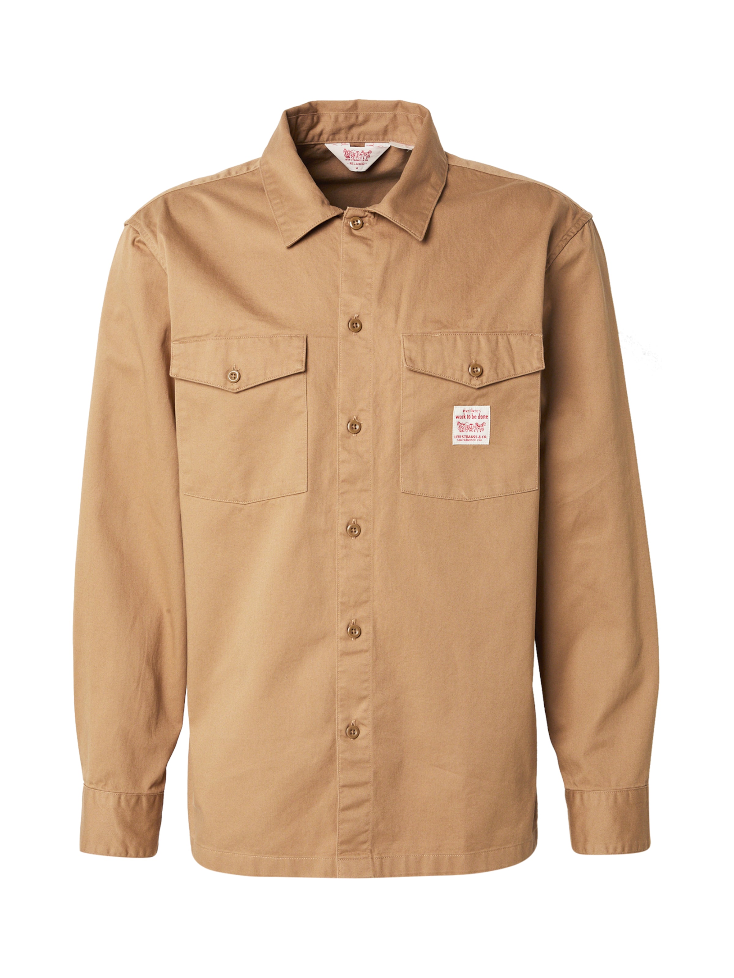 Comfort Fit Cămașă 'Long Sleeve Worker Shirt' de la LEVI'S ® pe maro: față