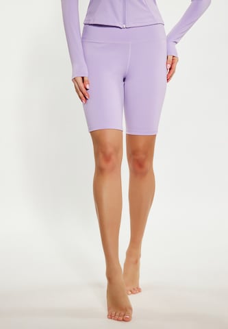 Skinny Leggings IZIA en violet : devant