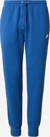 Effilé Pantalon 'Club Fleece' Nike Sportswear en bleu : devant