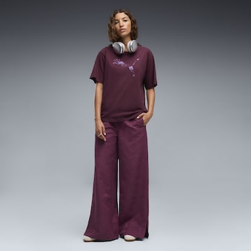PUMA Wide Leg Sporthose in Rot