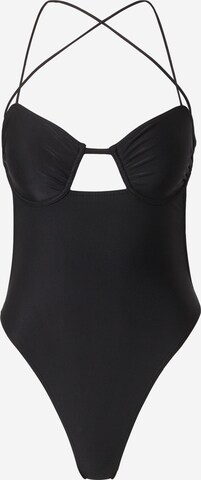 Maillot de bain Nasty Gal en noir : devant