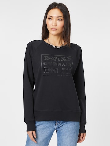 G-Star RAW Sweatshirt in Zwart: voorkant