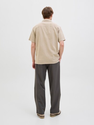 JACK & JONES Comfort fit Overhemd in Beige