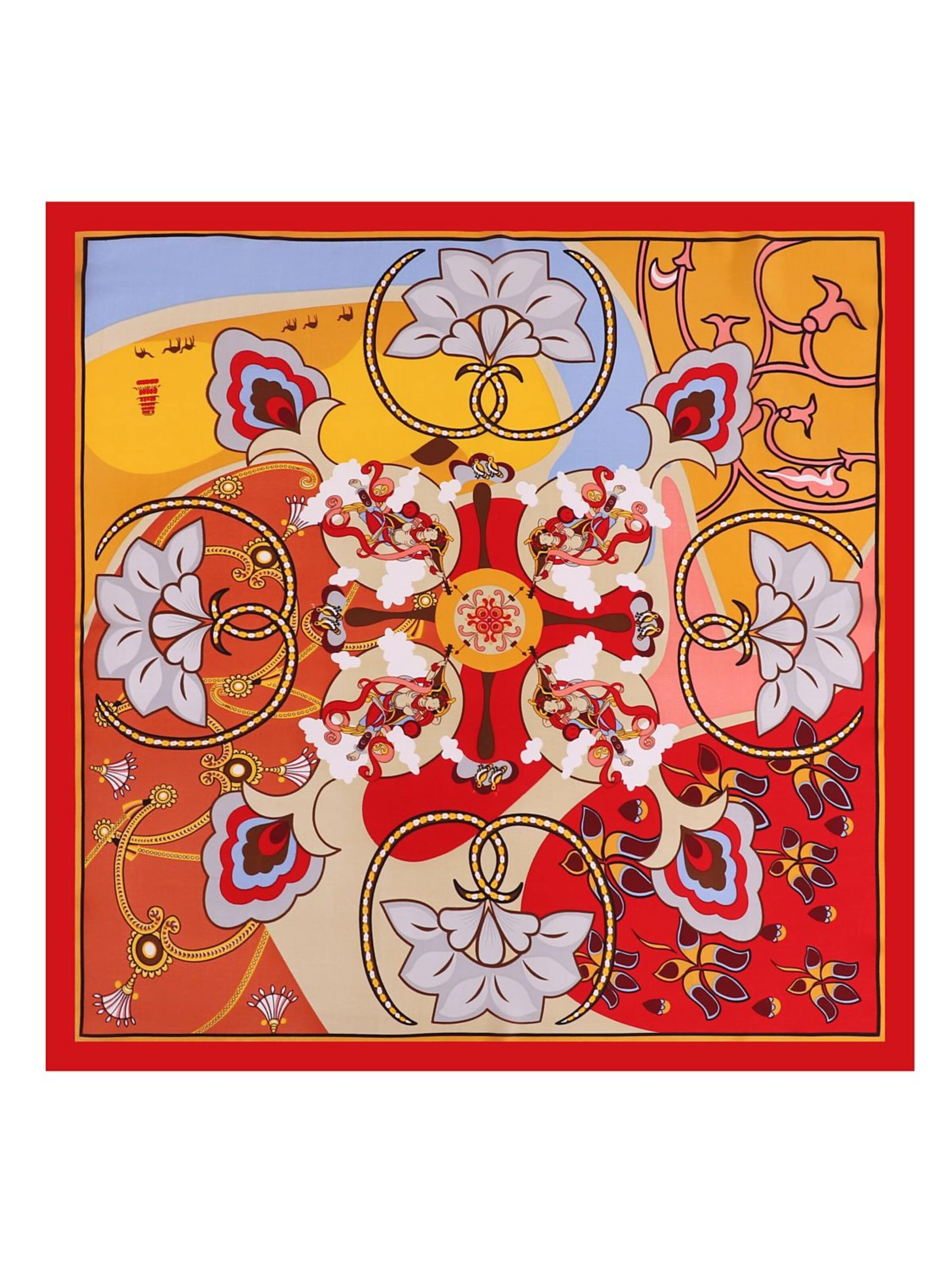 Foulard 'Carré de Soie RAINBOW' di 19V69 ITALIA in rosso