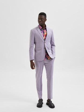 Coupe slim Veste de costume SELECTED HOMME en violet