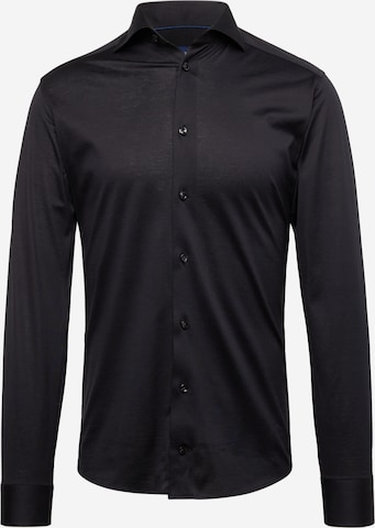 ETON Slim fit Button Up Shirt in Black: front