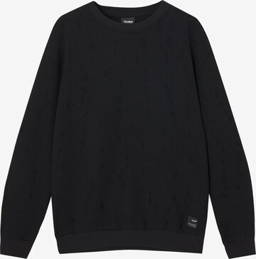 Pull&Bear Sweatshirt in Zwart: voorkant