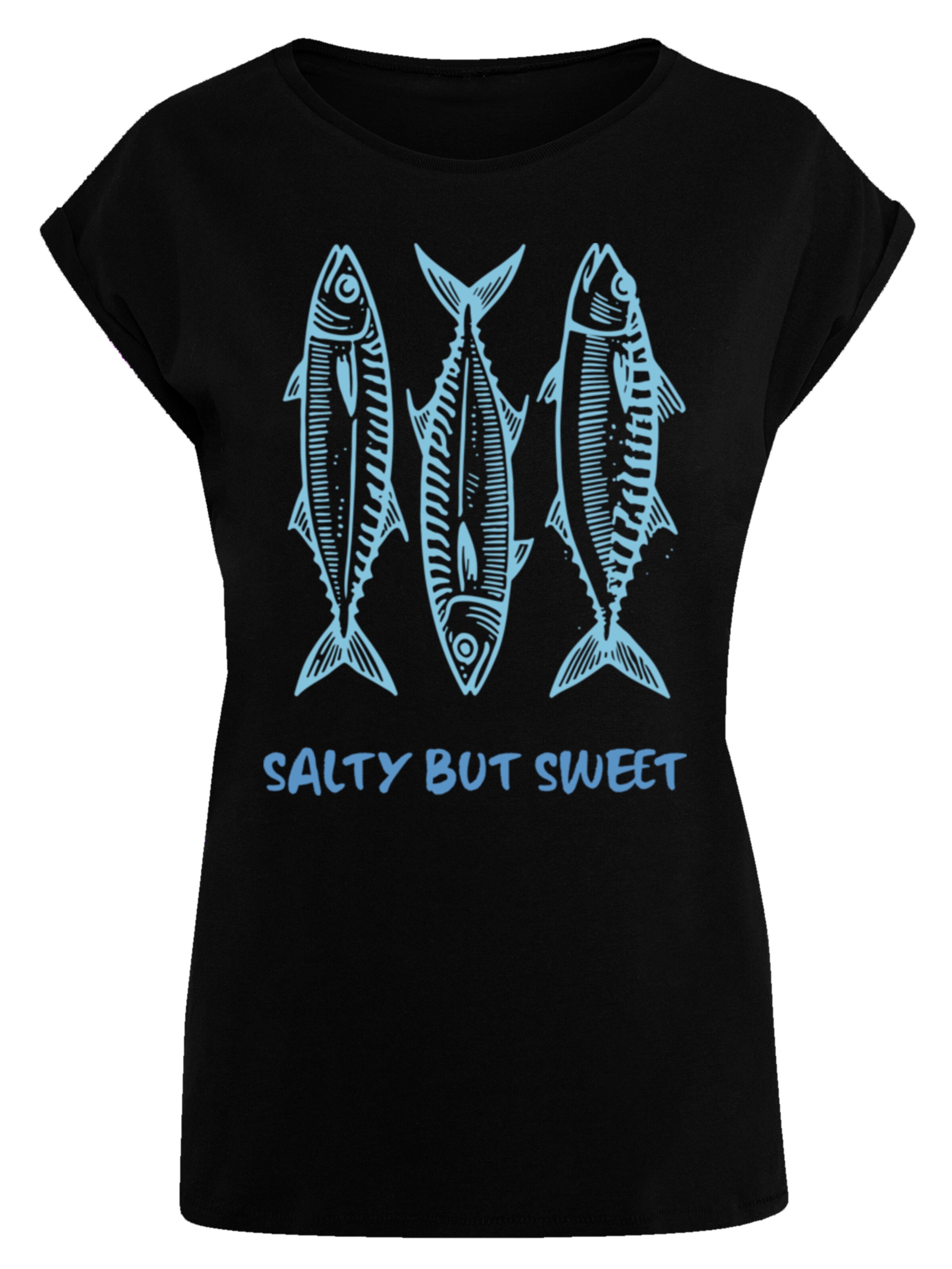 F4NT4STIC Shirt 'Salty But Sweet' in Zwart: voorkant