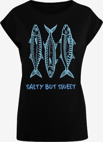 F4NT4STIC Shirt 'Salty But Sweet' in Zwart: voorkant