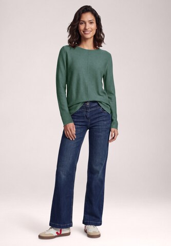 CECIL Langarm Pullover mit Rundhals und Struktur in Grün