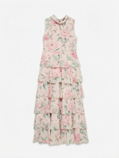 VERO MODA Robe 'VMFelicia' en vert / vert pastel / rose pastel / rose clair, Vue avec produit