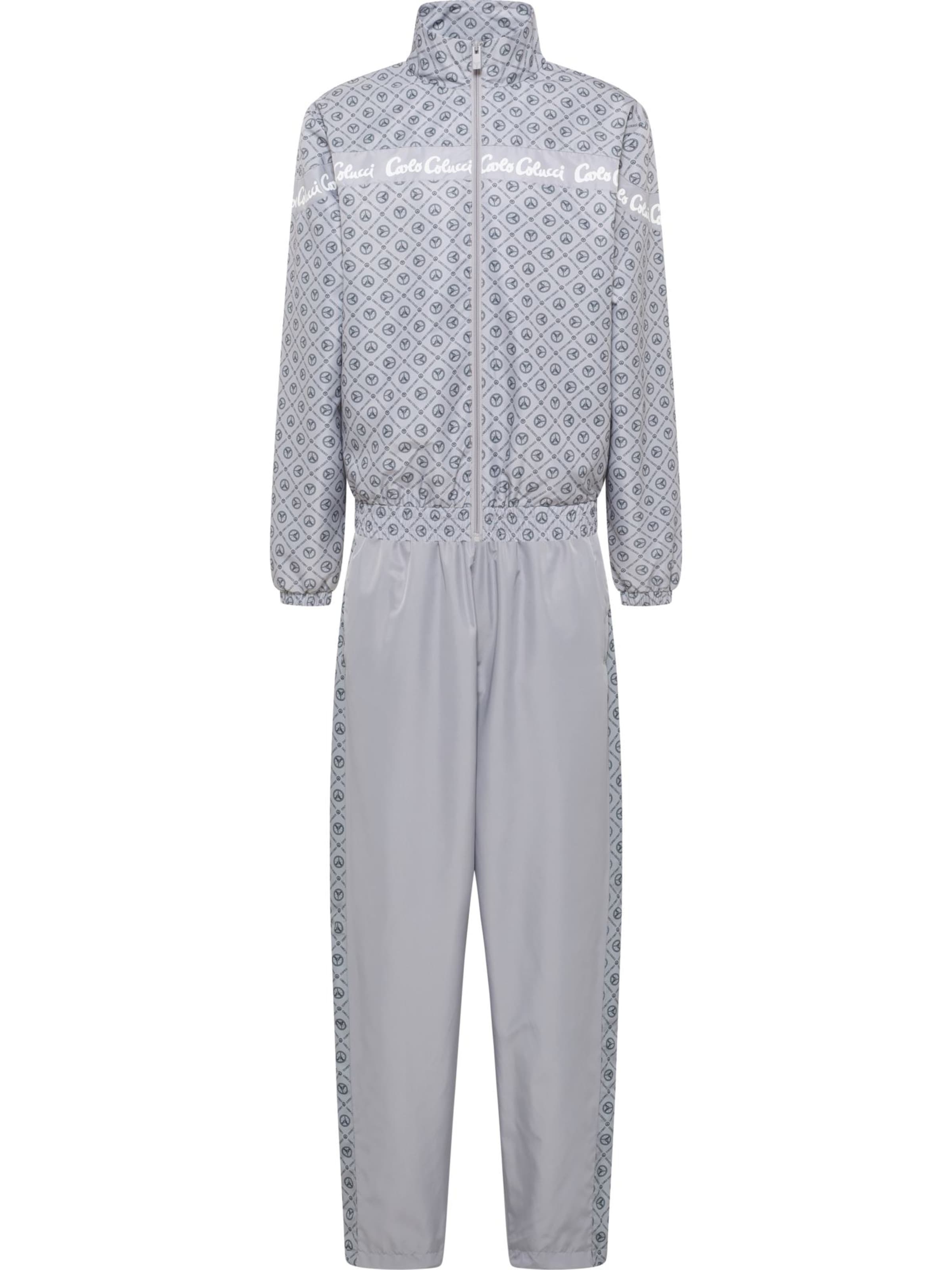Carlo Colucci Survêtement 'Drazzer' en gris clair / blanc, Vue avec produit