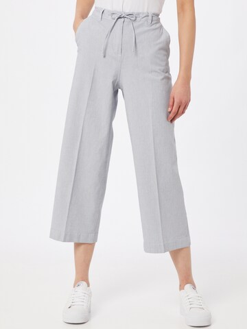 Regular Pantalon à plis TOM TAILOR en gris : devant