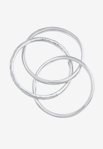 ELLI Ring Ring Set, Textured in Silber