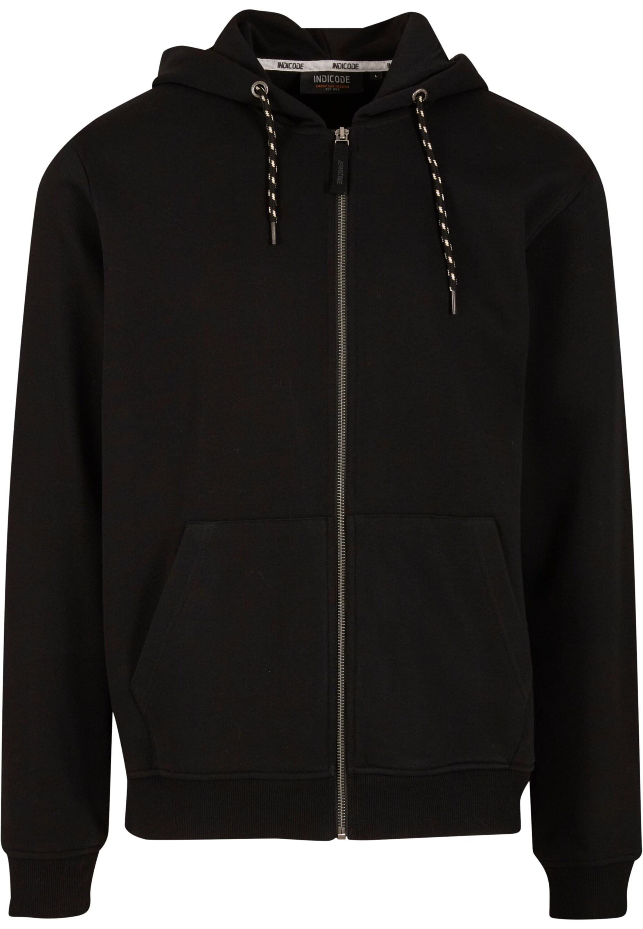 Veste de survêtement 'Ponto' INDICODE JEANS en noir : devant