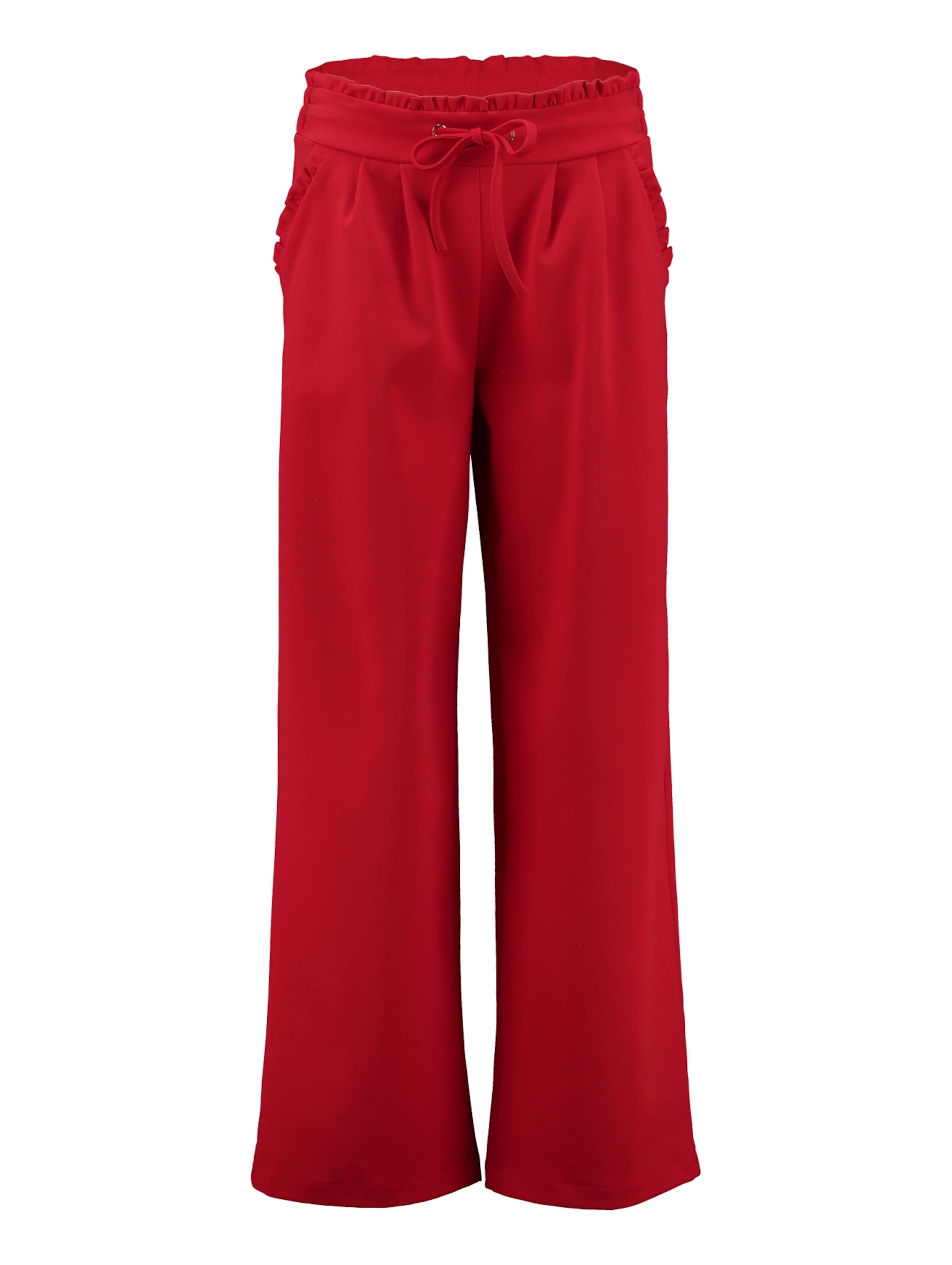 Hailys Широки крачоли Панталон с набор 'Tr44ay' в червено: отпред