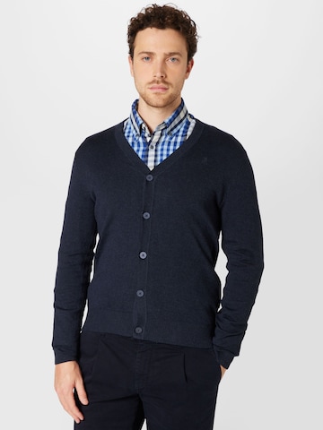 Scalpers Knit Cardigan in Blue: front