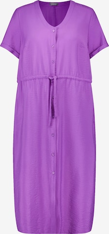 SAMOON Shirt Dress in Purple: front