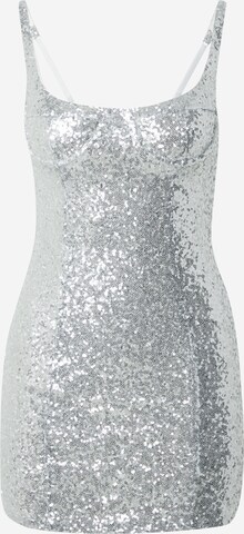 Robe GLAMOROUS en argent : devant