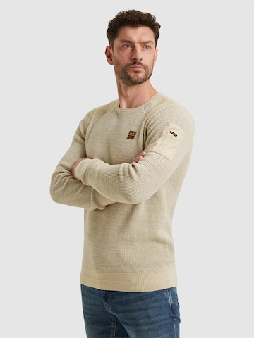 PME Legend - Jersey 'Pullover with crewneck' en beige