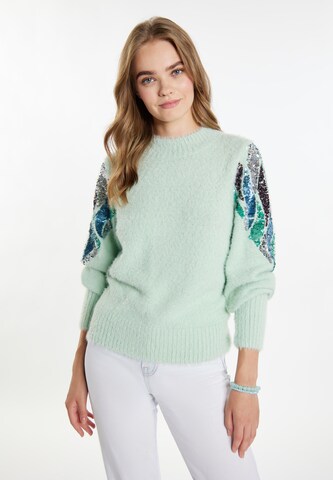 IZIA Sweater 'Gaya' in Green: front